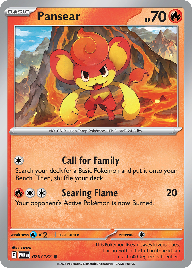 Pansear 20 Paradox Rift Pokémon card