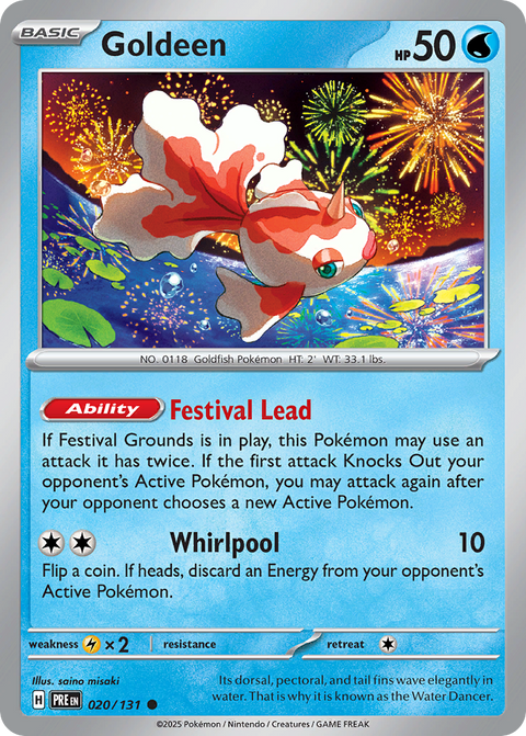 Goldeen 20 Prismatic Evolutions Pokémon card