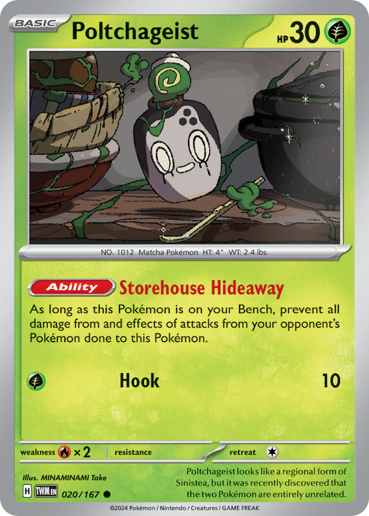 Poltchageist 20 Twilight Masquerade Pokémon card