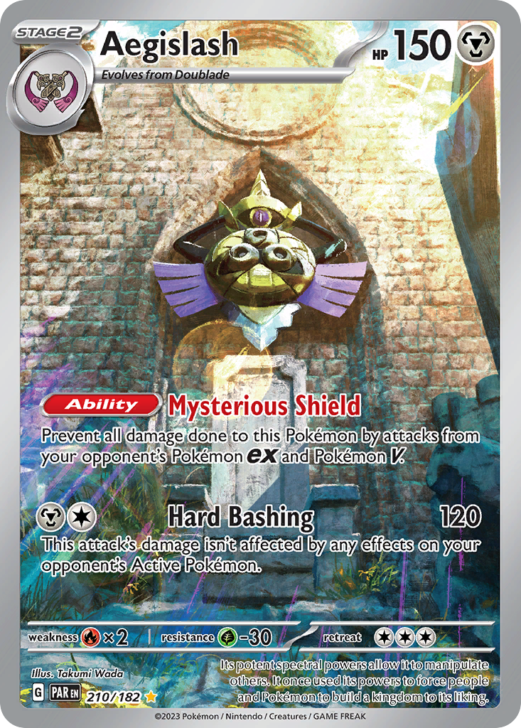 Aegislash 210 Paradox Rift Pokémon card