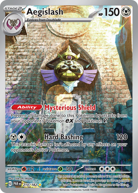 Aegislash 210 Paradox Rift Pokémon card