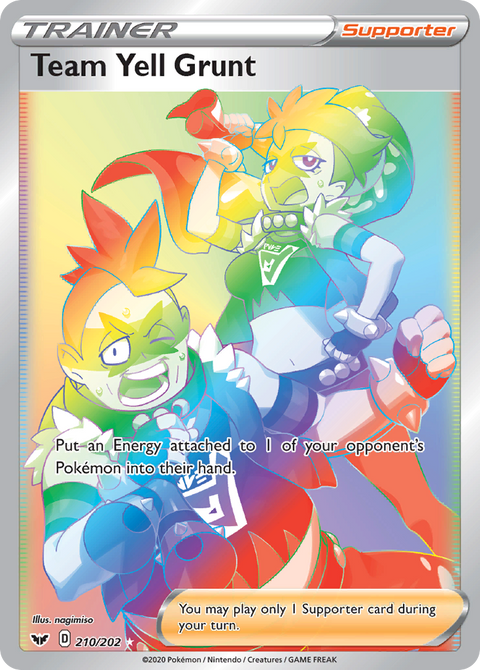 Team Yell Grunt 210 Sword & Shield Pokémon card