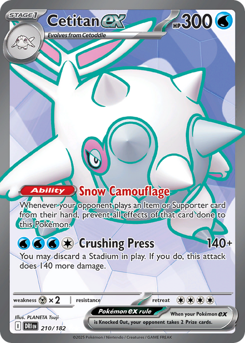 Cetitan ex 210 Destined Rivals Pokémon card