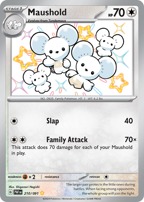 Maushold 210 Paldean Fates Pokémon card