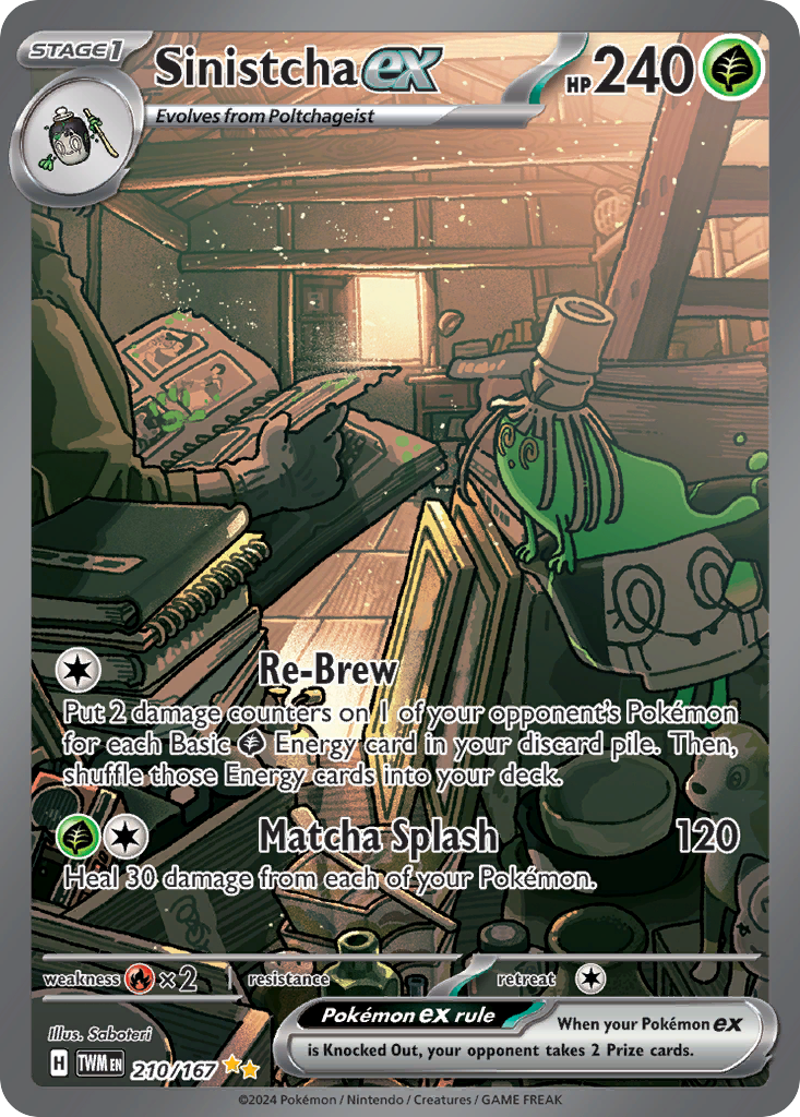 Sinistcha ex 210 Twilight Masquerade Pokémon card