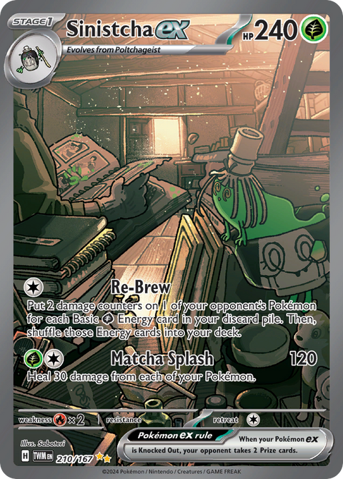 Sinistcha ex 210 Twilight Masquerade Pokémon card