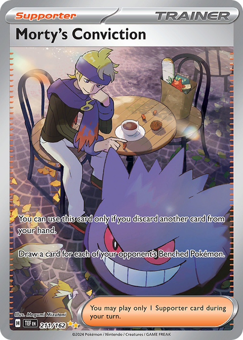 Morty's Conviction 211 Temporal Forces Pokémon card