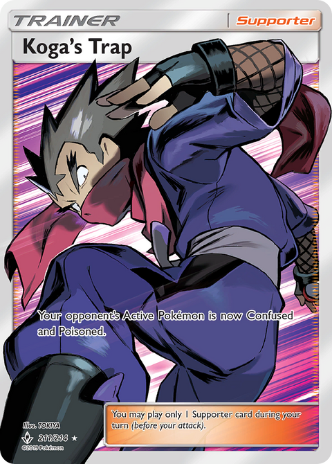 Koga's Trap 211 Unbroken Bonds Pokémon card