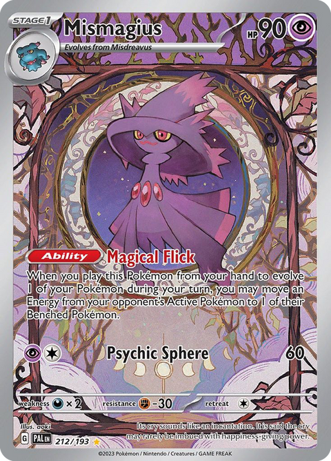 Mismagius 212 Paldea Evolved Pokémon card