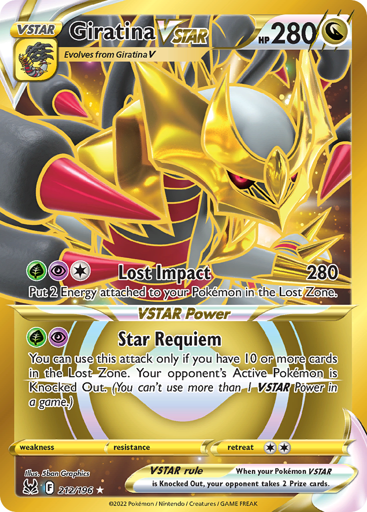 Giratina VSTAR 212 Lost Origin Pokémon card