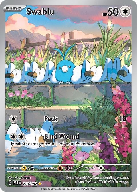 Swablu 213 Paradox Rift Pokémon card