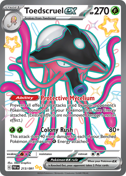 Toedscruel ex 213 Paldean Fates Pokémon card