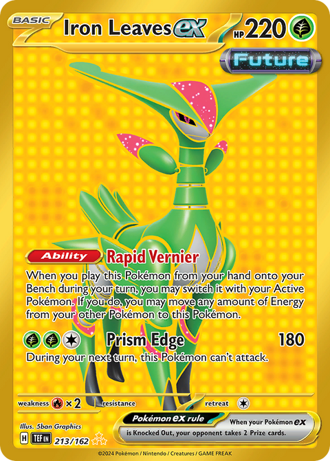 Iron Leaves ex 213 Temporal Forces Pokémon card