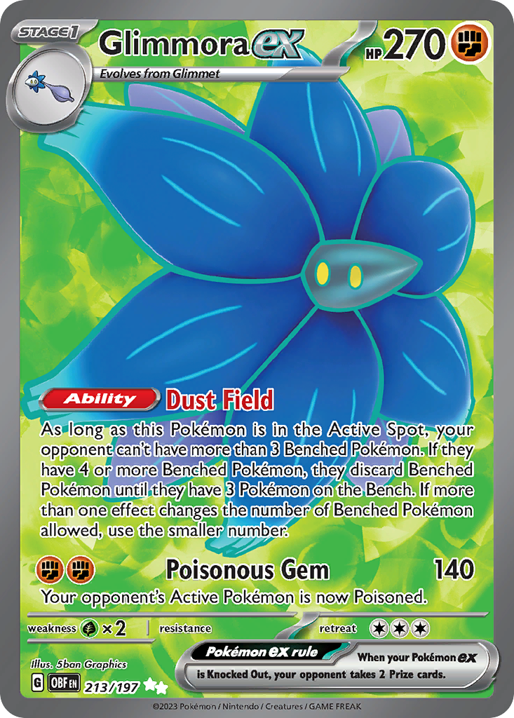 Glimmora ex 213 Obsidian Flames Pokémon card