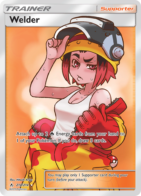 Welder 214 Unbroken Bonds Pokémon card