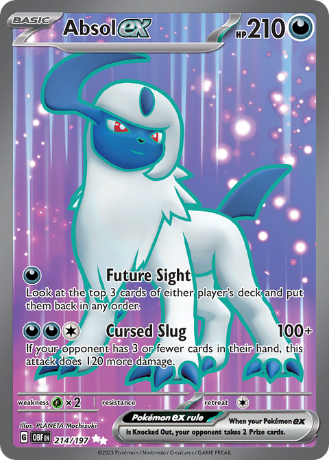 Absol ex 214 Obsidian Flames Pokémon card