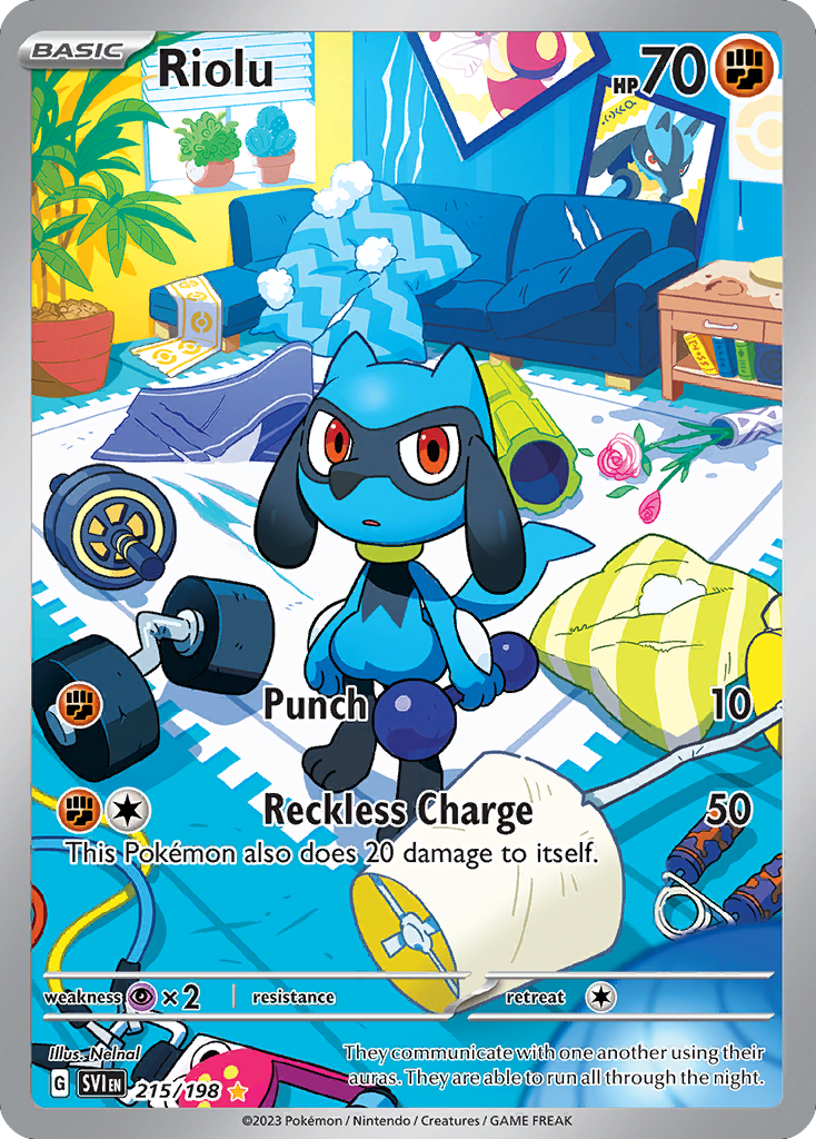 Riolu 215 Scarlet & Violet Pokémon card