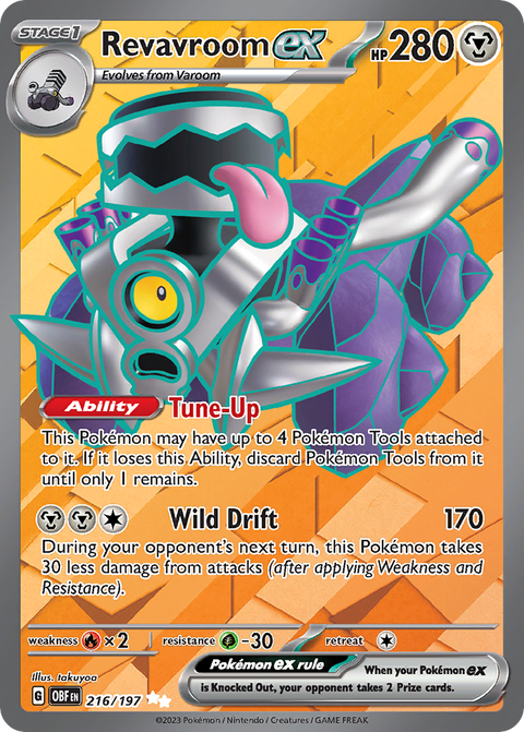 Revavroom ex 216 Obsidian Flames Pokémon card