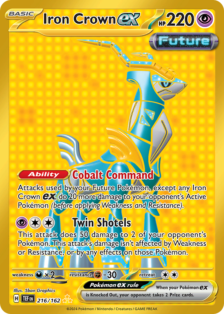Iron Crown ex 216 Temporal Forces Pokémon card