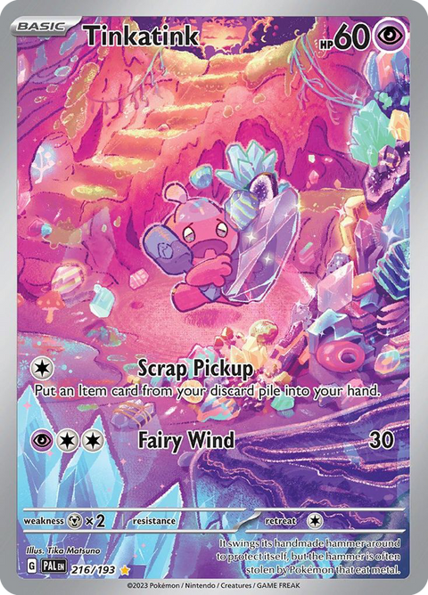 Tinkatink 216 Paldea Evolved Pokémon card