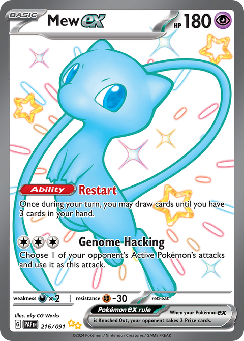 Mew ex 216 Paldean Fates Pokémon card