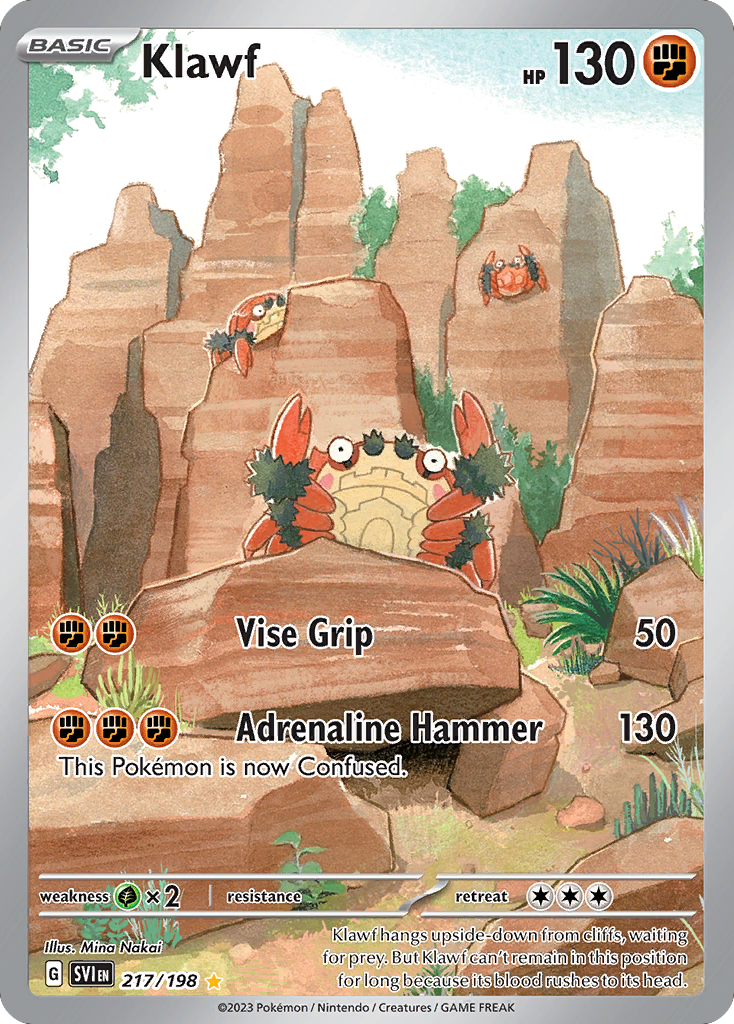 Klawf 217 Scarlet & Violet Pokémon card