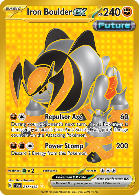 Iron Boulder ex 217 Temporal Forces Pokémon card