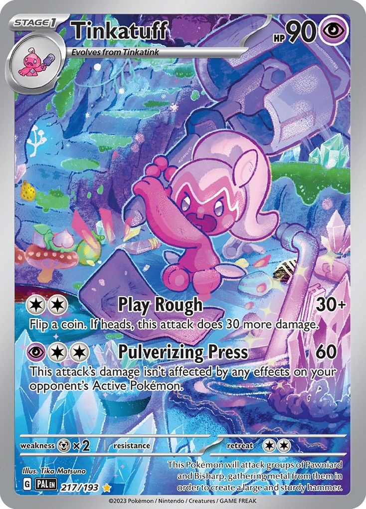 Tinkatuff 217 Paldea Evolved Pokémon card