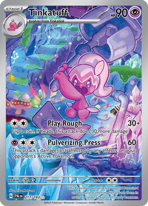 Tinkatuff 217 Paldea Evolved Pokémon card