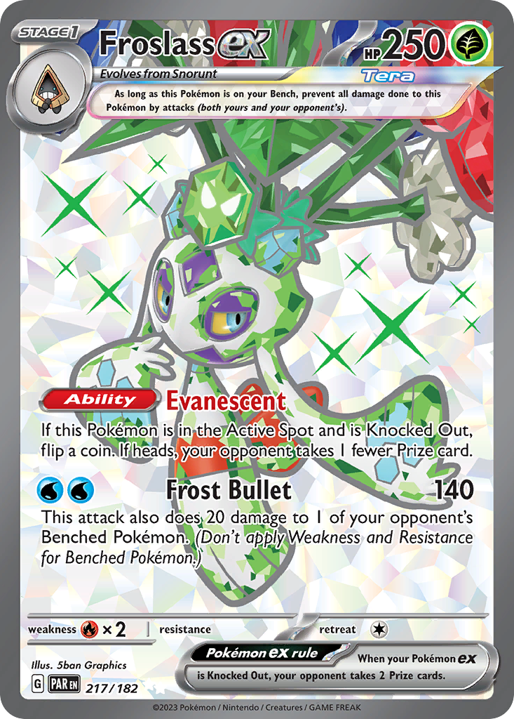 Froslass ex 217 Paradox Rift Pokémon card