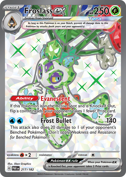 Froslass ex 217 Paradox Rift Pokémon card