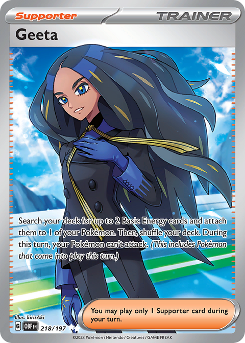 Geeta 218 Obsidian Flames Pokémon card