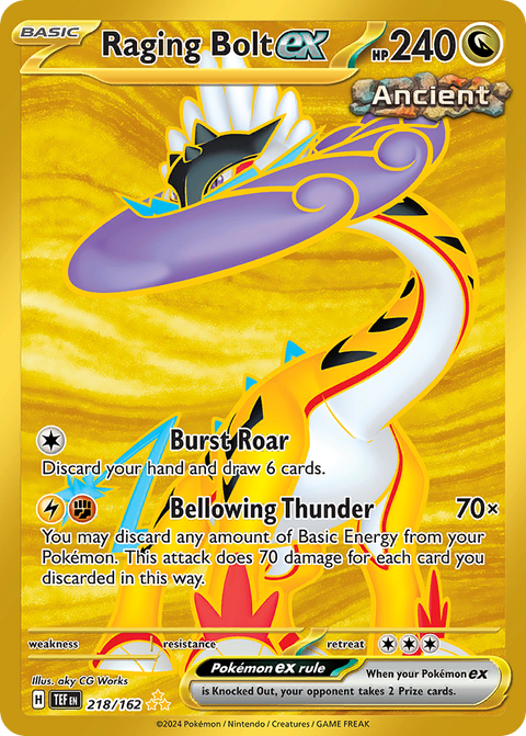 Raging Bolt ex 218 Temporal Forces Pokémon card
