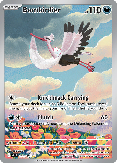 Bombirdier 219 Scarlet & Violet Pokémon card