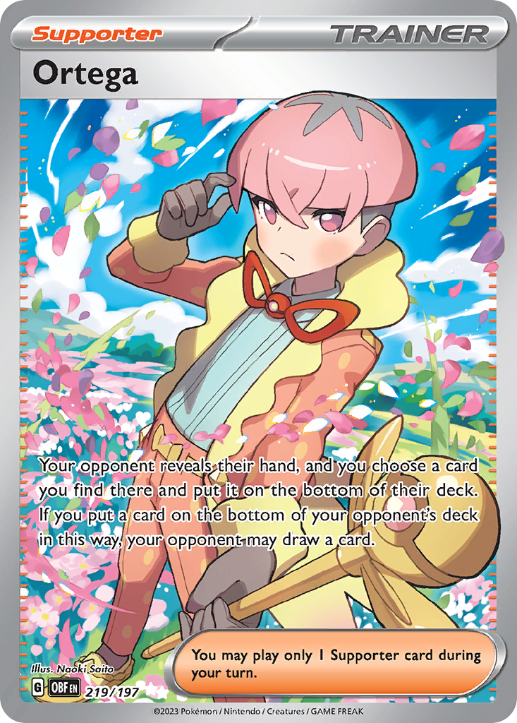 Ortega 219 Obsidian Flames Pokémon card