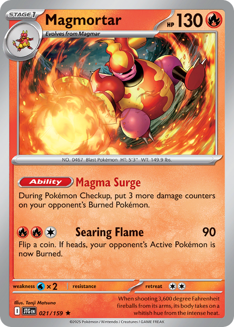 Magmortar 21 Journey Together Pokémon card