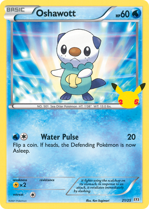 Oshawott 21 McDonald's Collection 2021 Pokémon card