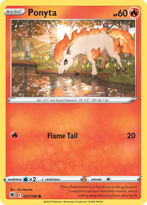 Ponyta 21 Astral Radiance Pokémon card