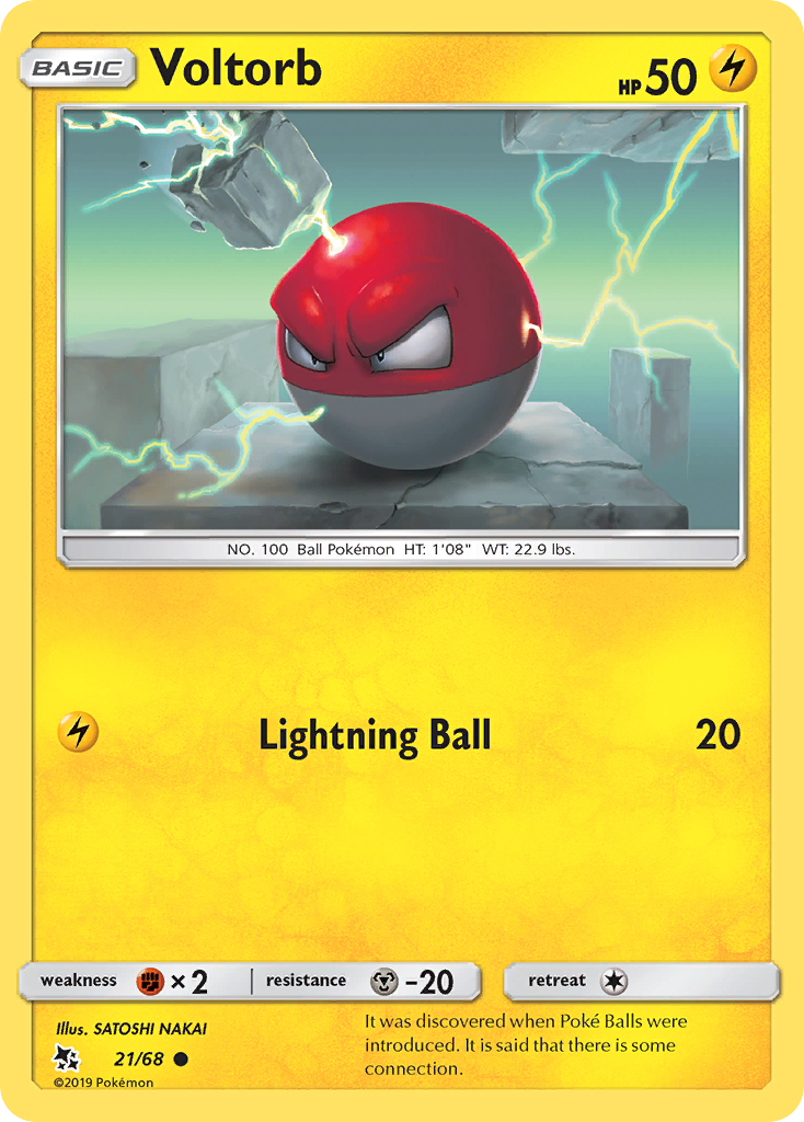 Voltorb 21 Hidden Fates Pokémon card