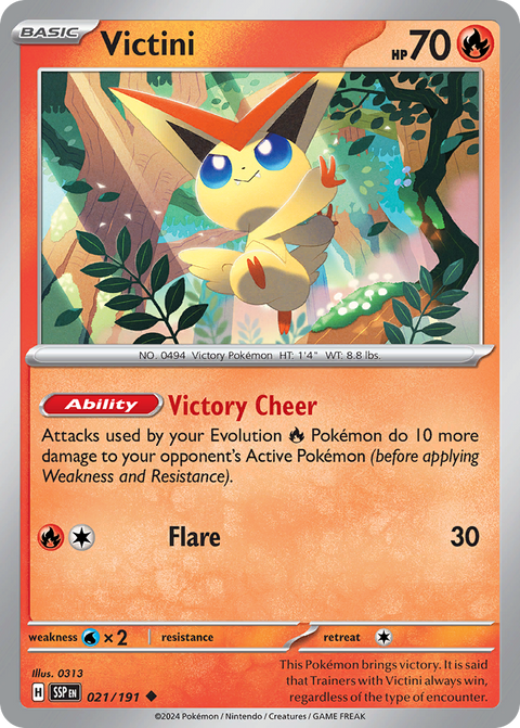 Victini 21 Surging Sparks Pokémon card