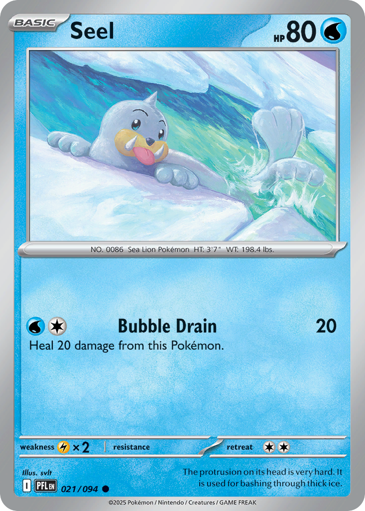 Seel 21 Phantasmal Flames Pokémon card