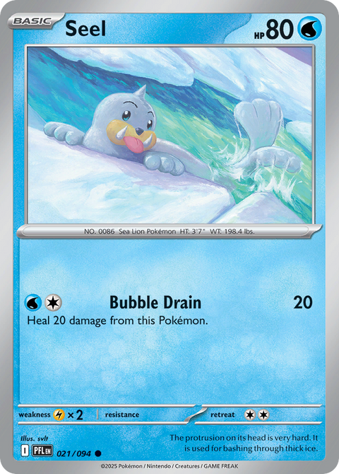 Seel 21 Phantasmal Flames Pokémon card