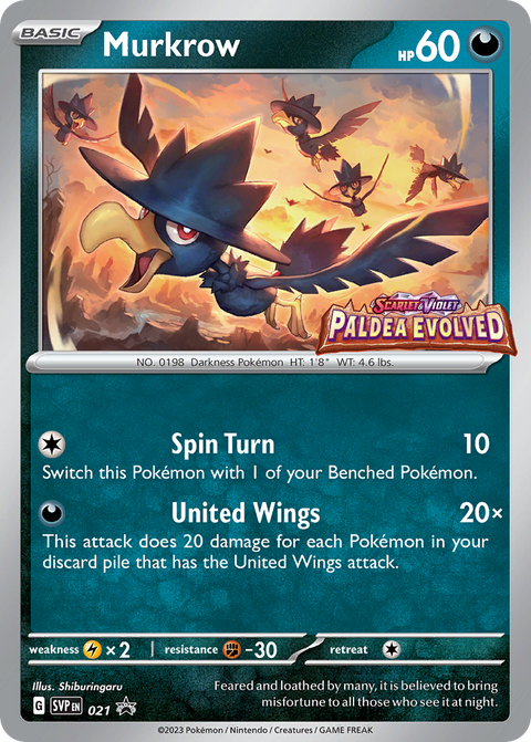 Murkrow 21 Scarlet & Violet Black Star Promos Pokémon card