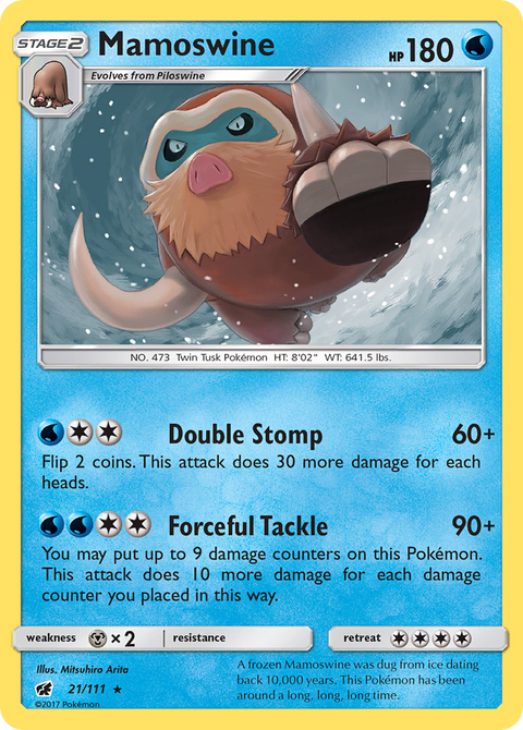 Mamoswine 21 Crimson Invasion Pokémon card