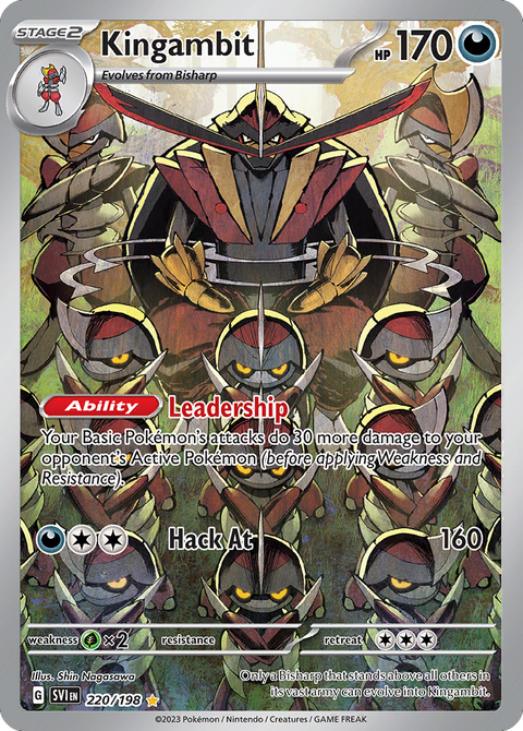 Kingambit 220 Scarlet & Violet Pokémon card