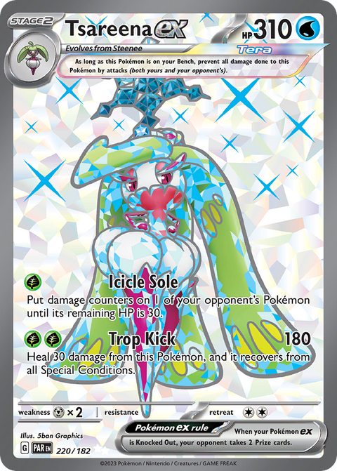 Tsareena ex 220 Paradox Rift Pokémon card