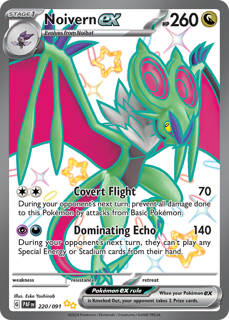 Noivern ex 220 Paldean Fates Pokémon card