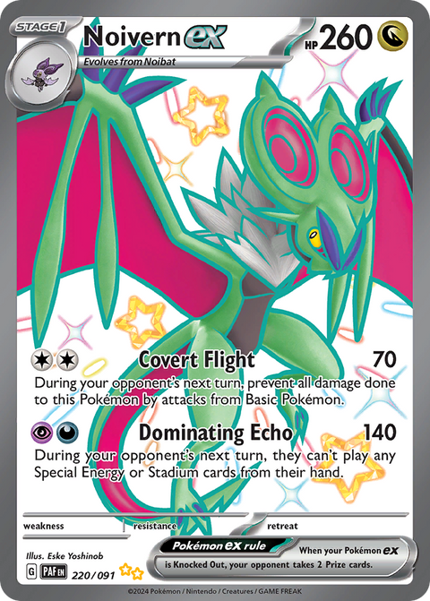 Noivern ex 220 Paldean Fates Pokémon card