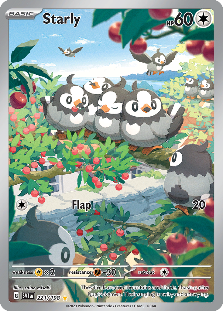 Starly 221 Scarlet & Violet Pokémon card