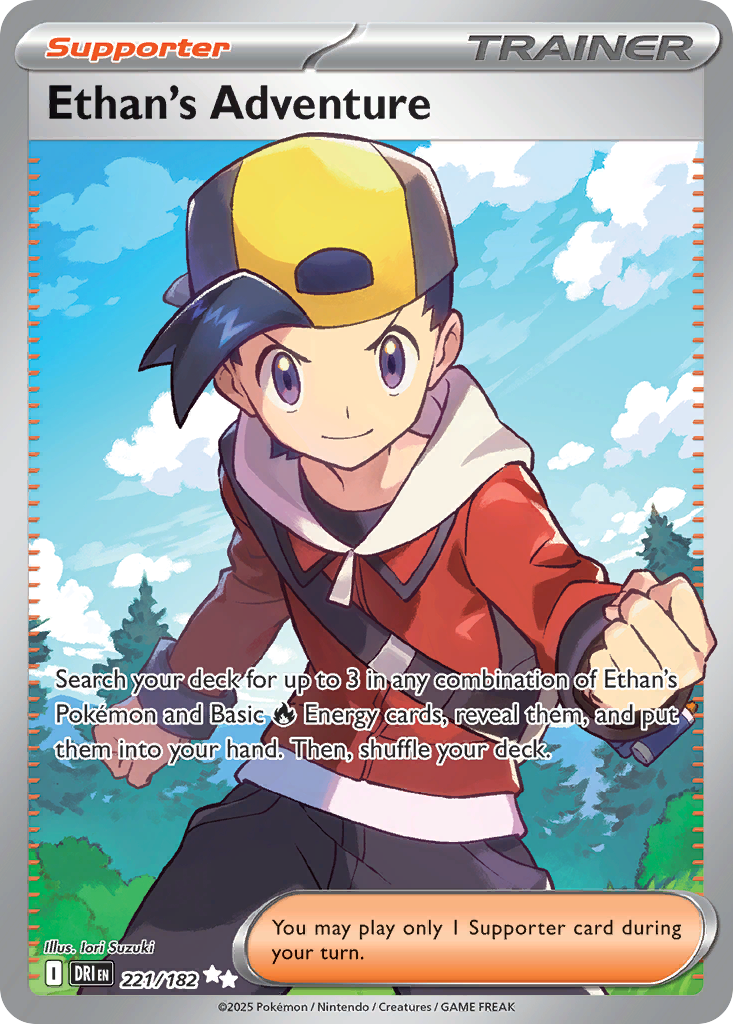 Ethan's Adventure 221 Destined Rivals Pokémon card